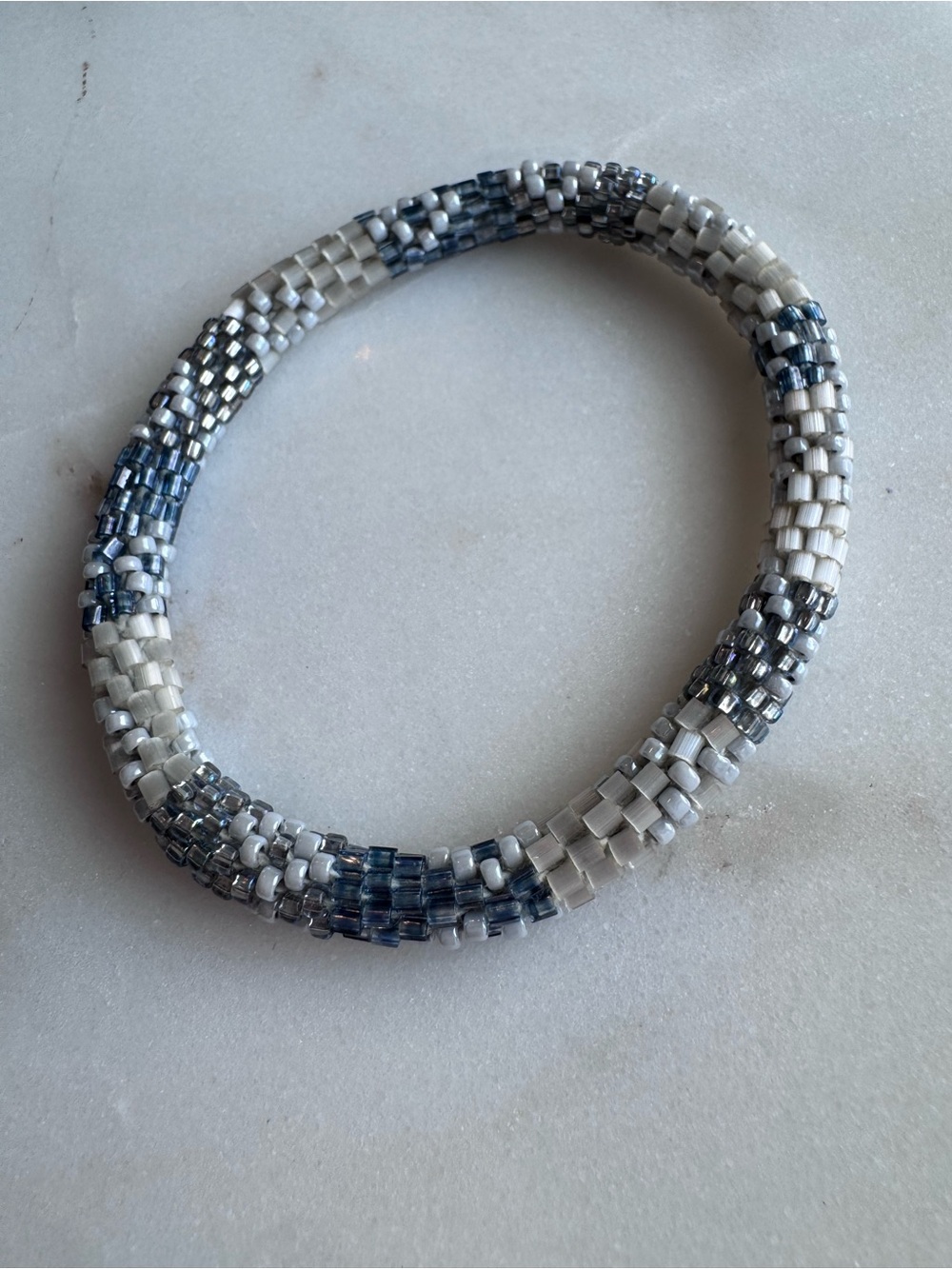 Sashka Co. Purple, Black & White Beaded Bracelet Set - Picture 3 of 5
